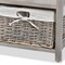 Baxton Studio Mabyn ModernLight Grey Finished Wood 3-Drawer Storage Bench with Baskets 198-12239-ZORO - alternate 7